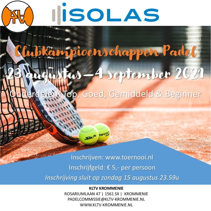 Isolas Clubkampioenschappen Padel